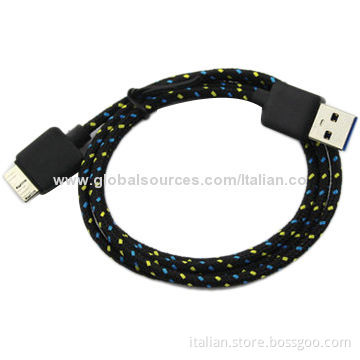 Braided Fabric USB3.0 Note3 Cable for Samsung Galaxy Note3